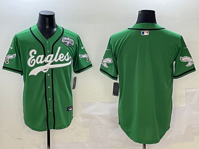 Men Philadelphia Eagles Blank Green three generations Jointly Name 2025 Nike Limited NFL Jersey style 6